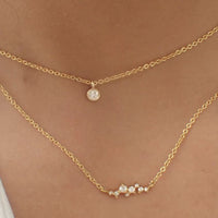 Dainty Zirconia Gold Necklace