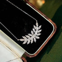 Dewleaf Zircon Pendant Necklace