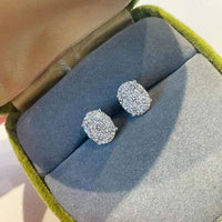 Lustre Oval Zircon Earrings