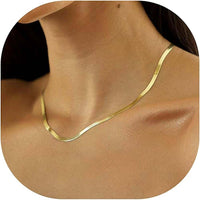 Exquisite Herringbone Gold Necklace