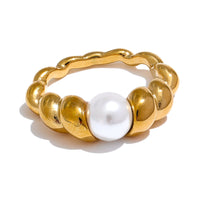 Twista Pearl Geometric Ring