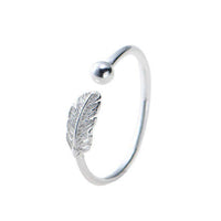Silver Whisper Feather Ring