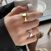 Luna Geometric Open Ring