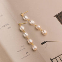 Celestia Baroque Pearl Tassel Earrings