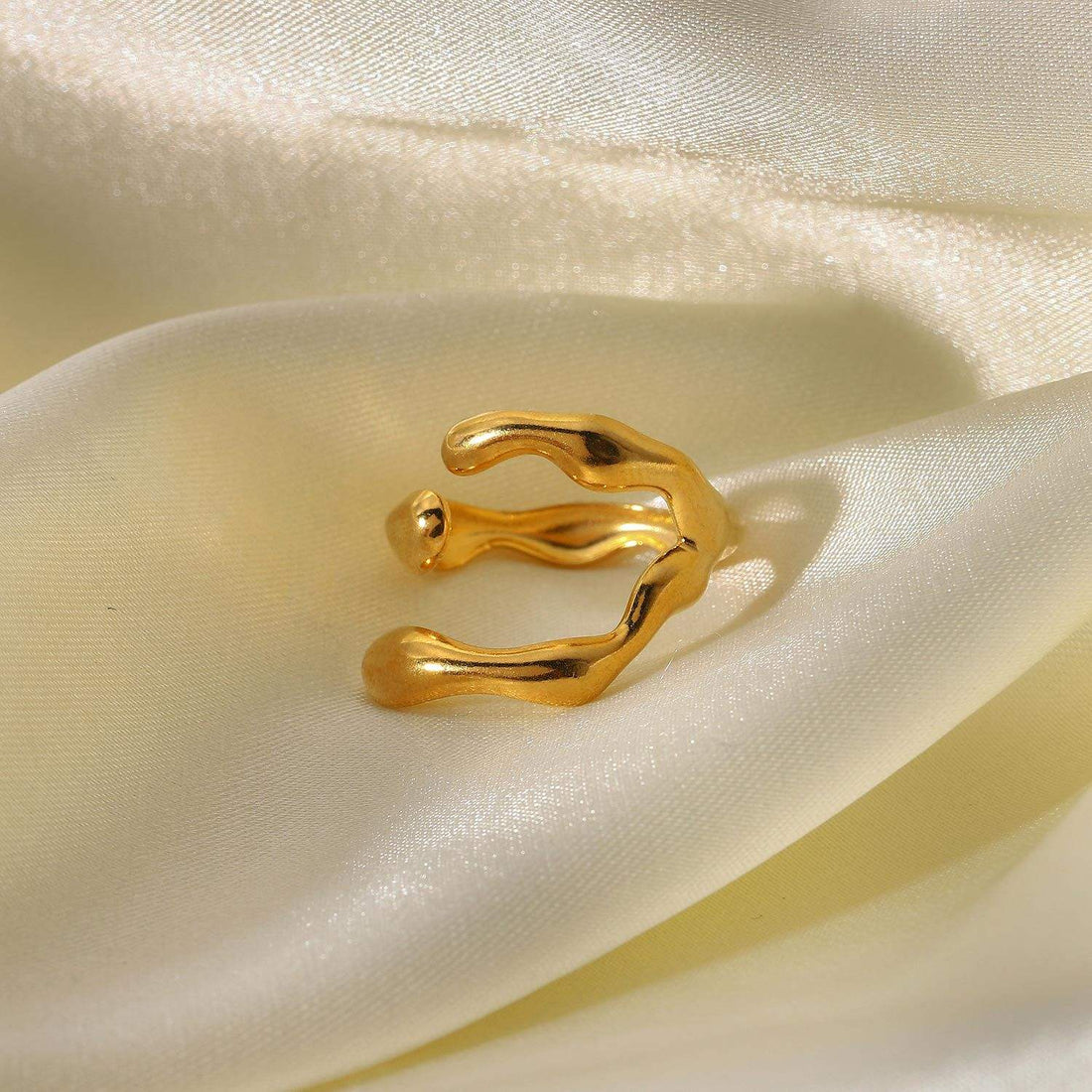 Twin Pearl Open Ring