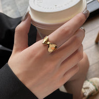 Luna Geometric Open Ring
