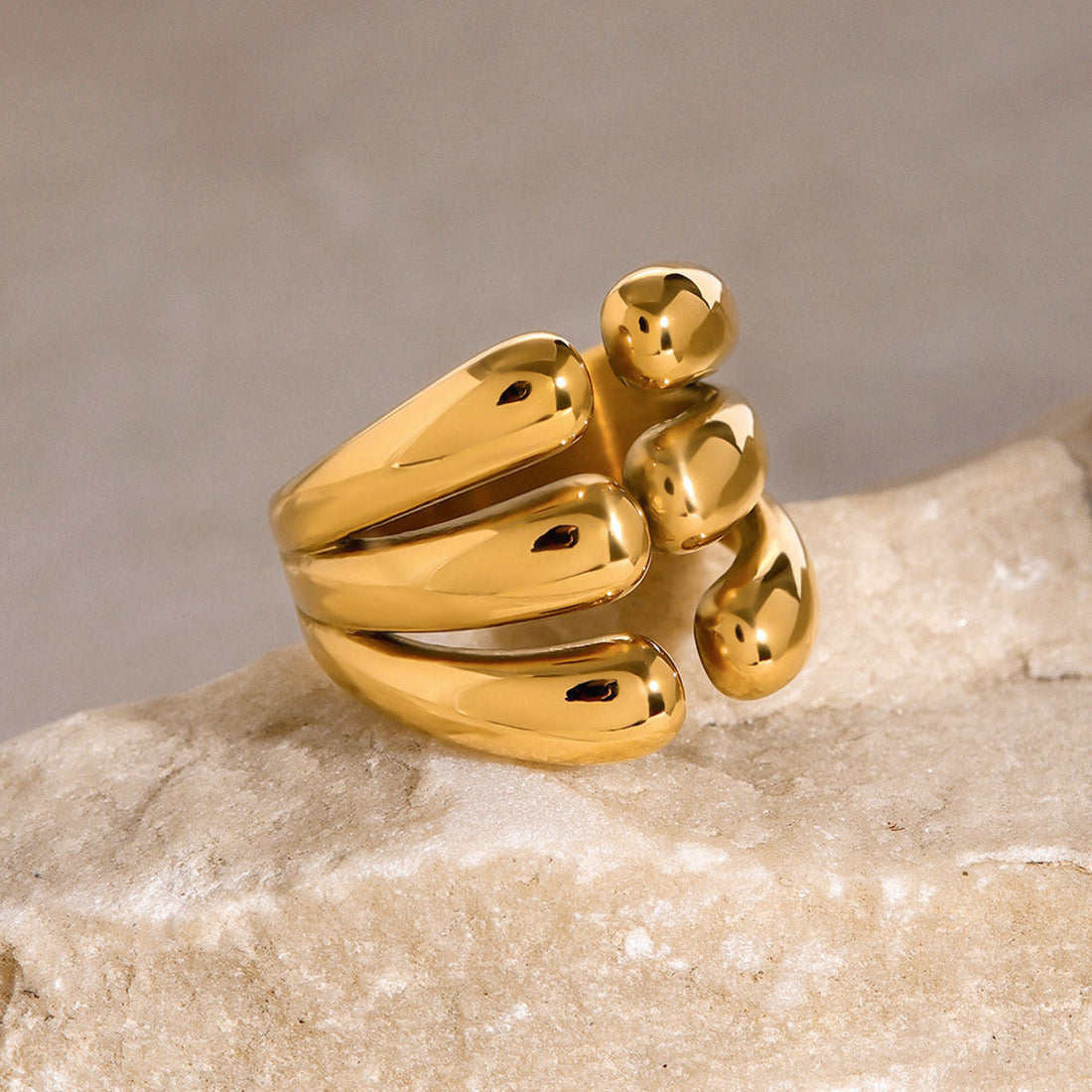 Asymmetry Luxe Open Band Ring
