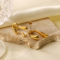 Melting Drop Asymmetric Earrings