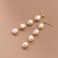 Celestia Baroque Pearl Tassel Earrings
