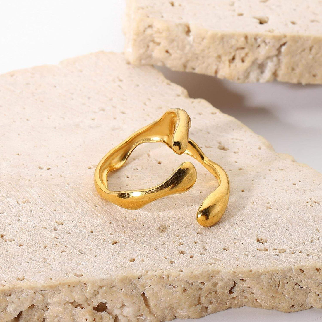 Twin Pearl Open Ring