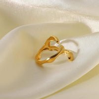 Twin Pearl Open Ring