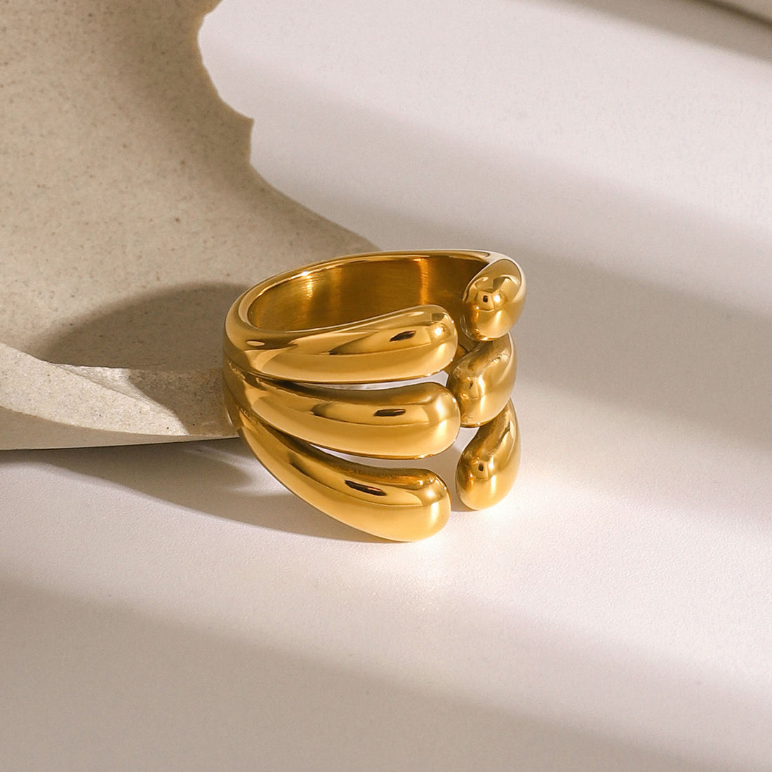 Asymmetry Luxe Open Band Ring