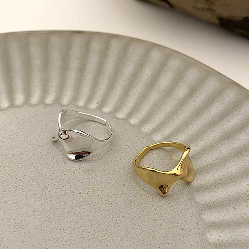 Luna Geometric Open Ring