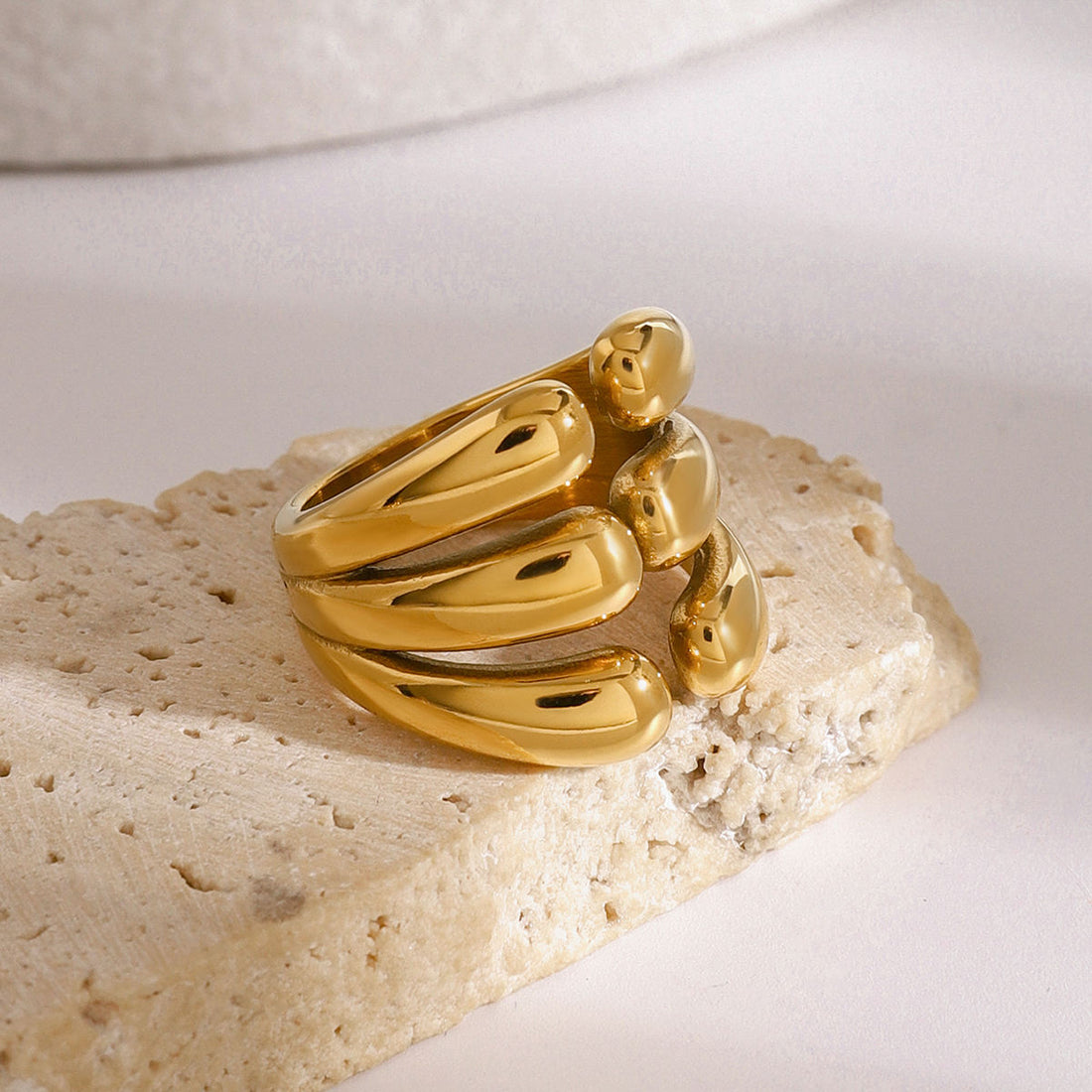 Asymmetry Luxe Open Band Ring