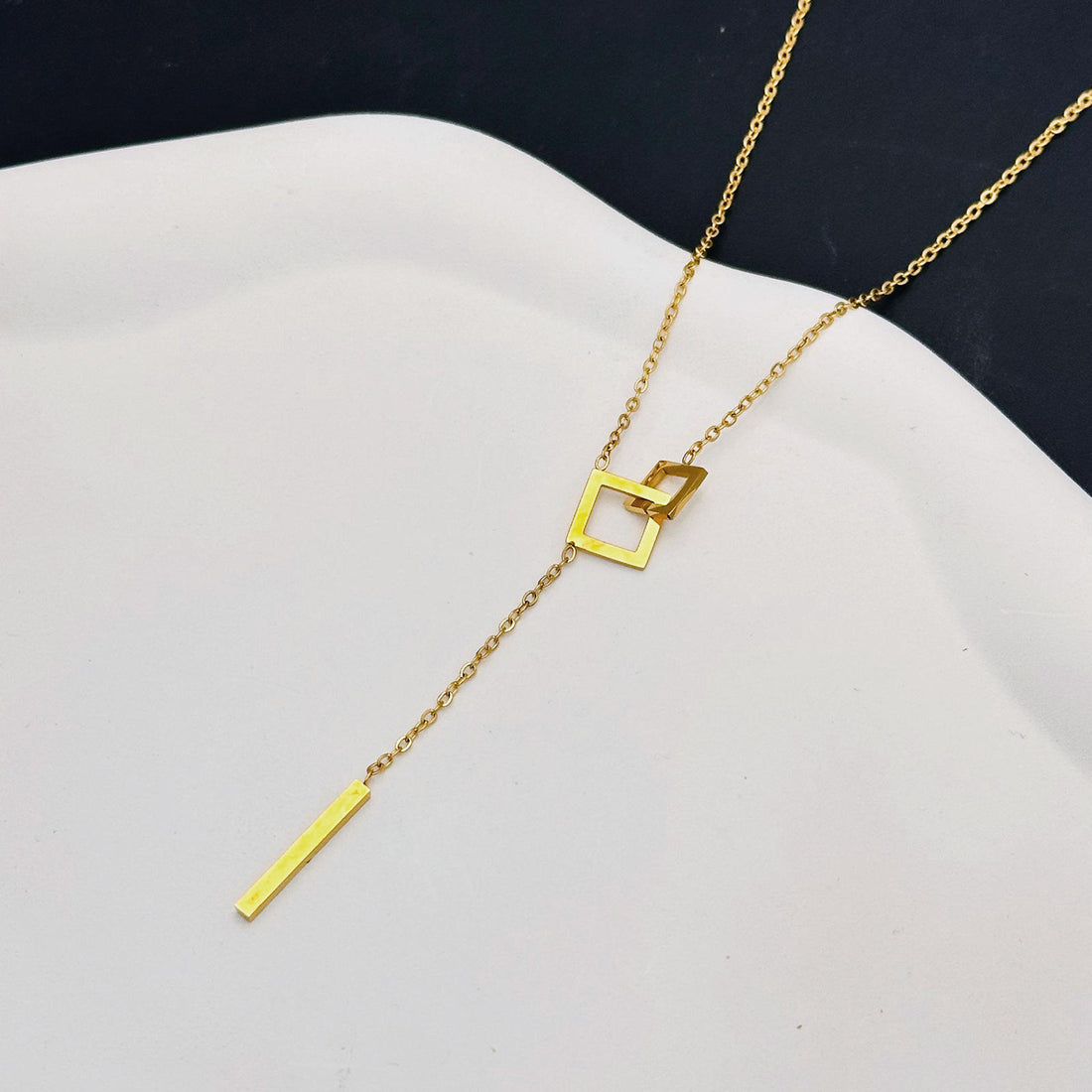 GeoTassel Charm Necklace