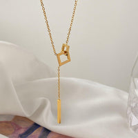 GeoTassel Charm Necklace