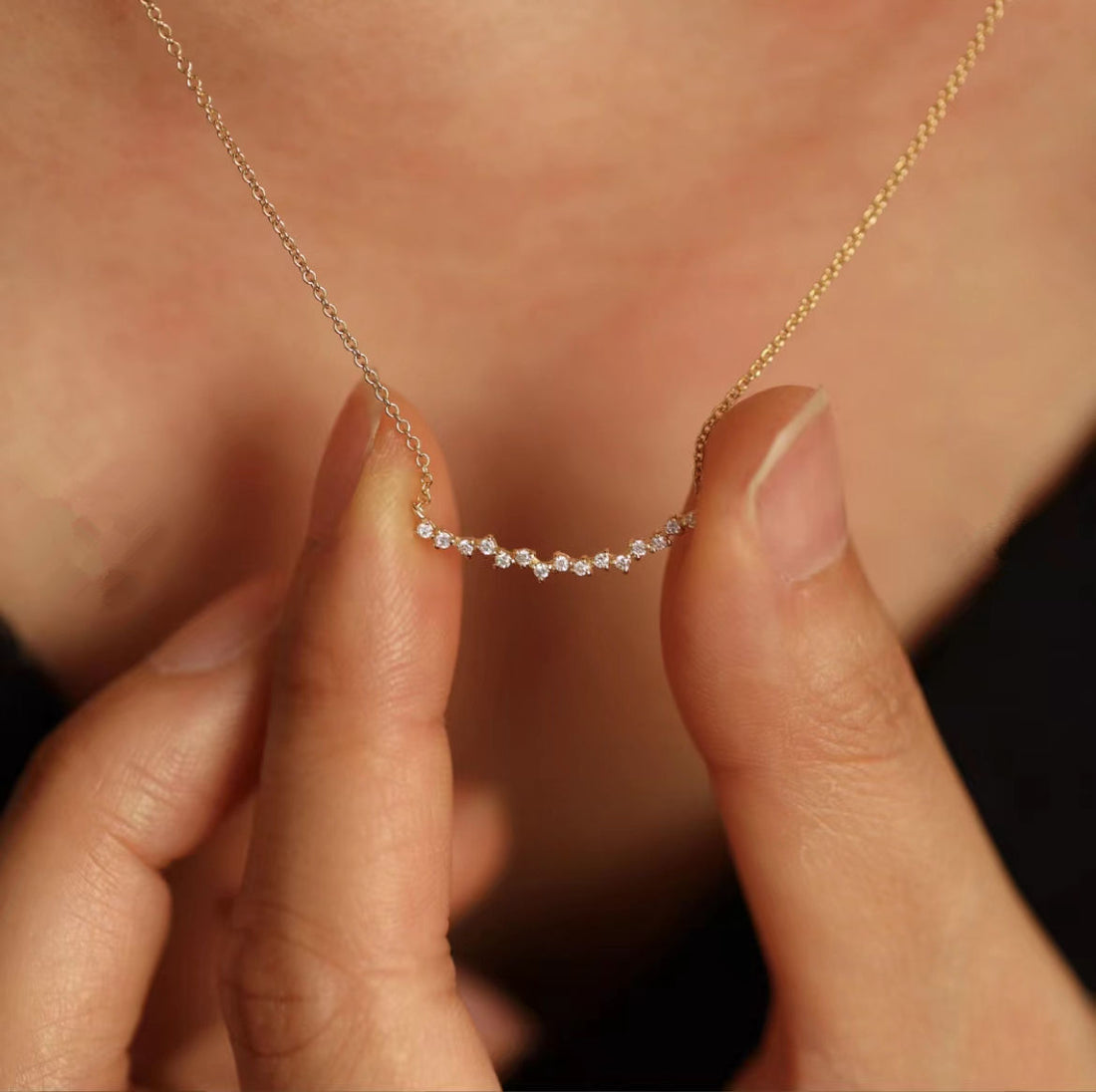 Dainty Zirconia Gold Necklace