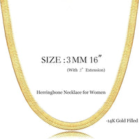 Exquisite Herringbone Gold Necklace