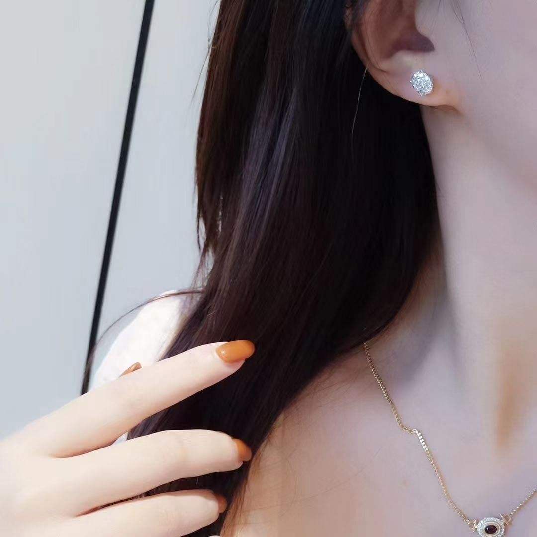 Lustre Oval Zircon Earrings