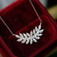 Dewleaf Zircon Pendant Necklace