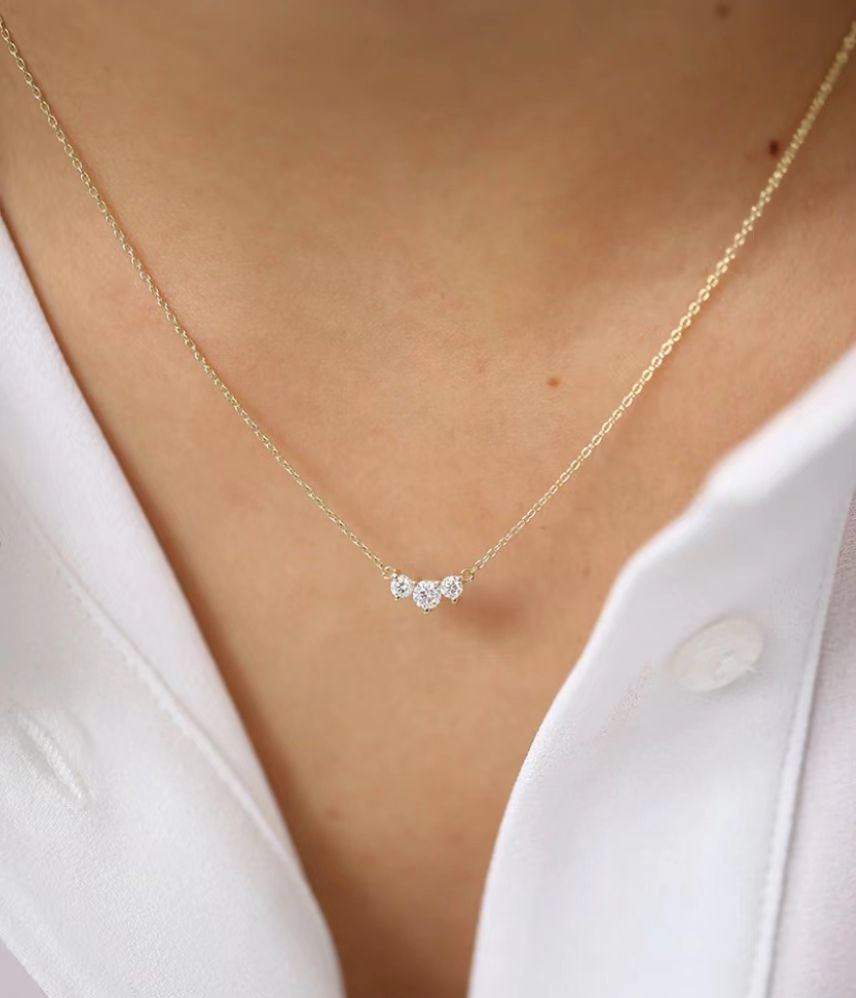 Dainty Zirconia Gold Necklace