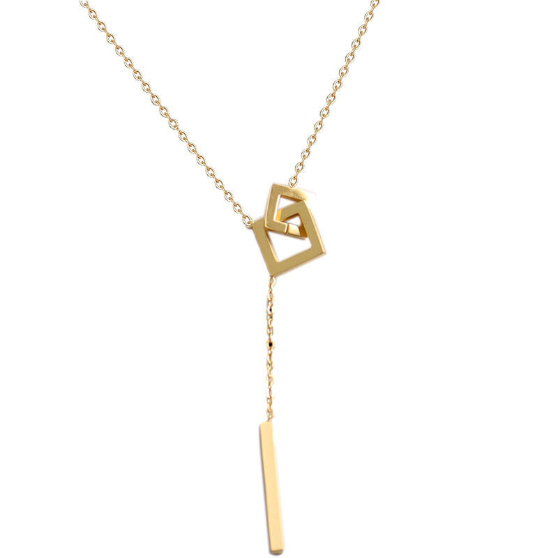 GeoTassel Charm Necklace