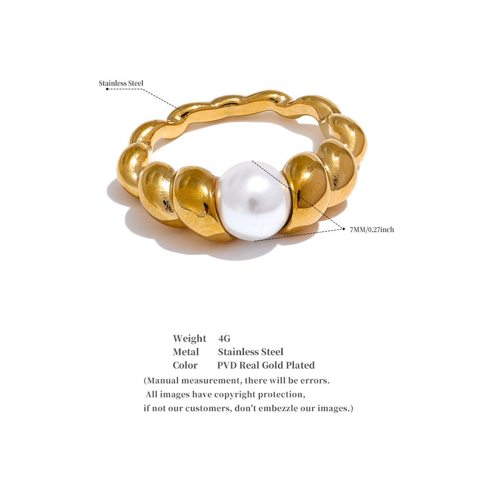 Twista Pearl Geometric Ring