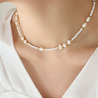 Celeste Glass & Pearl Choker Necklace