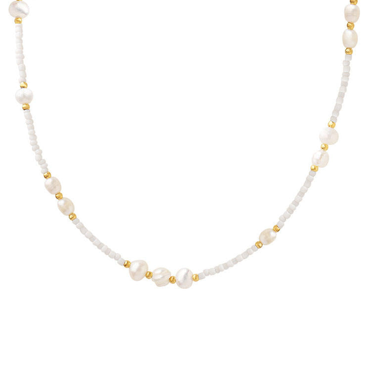 Celeste Glass & Pearl Choker Necklace