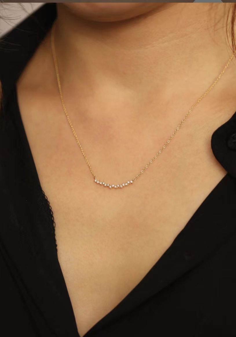Dainty Zirconia Gold Necklace