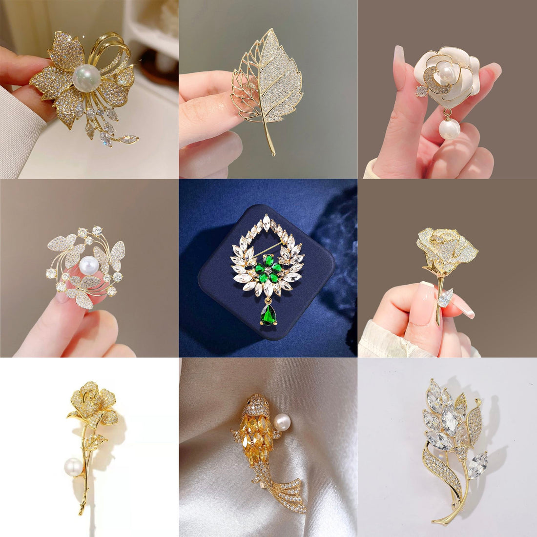 Crystal Bloom Brooch Pin