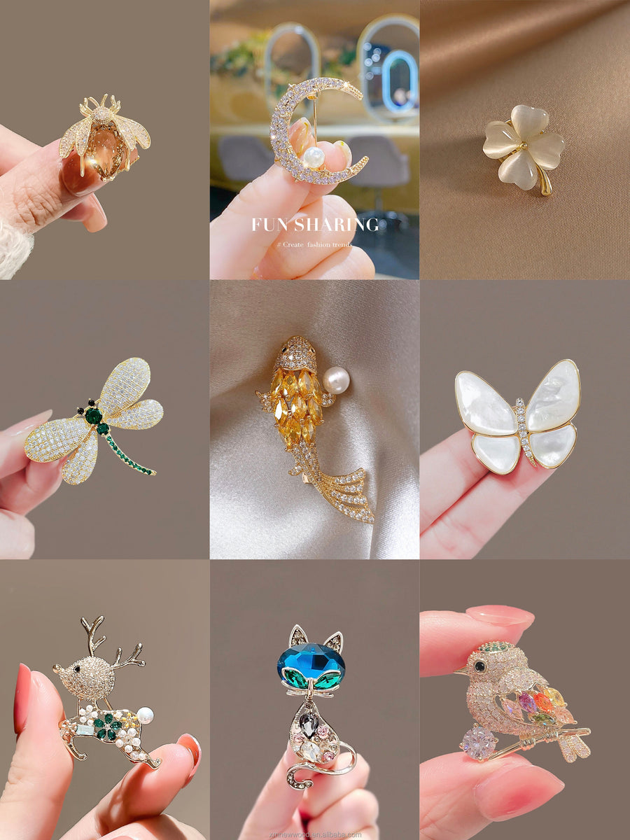 Crystal Bloom Brooch Pin