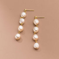 Celestia Baroque Pearl Tassel Earrings