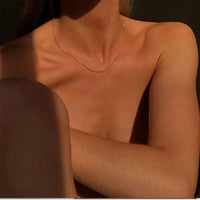 Sleek Dainty Gold Chain Necklace