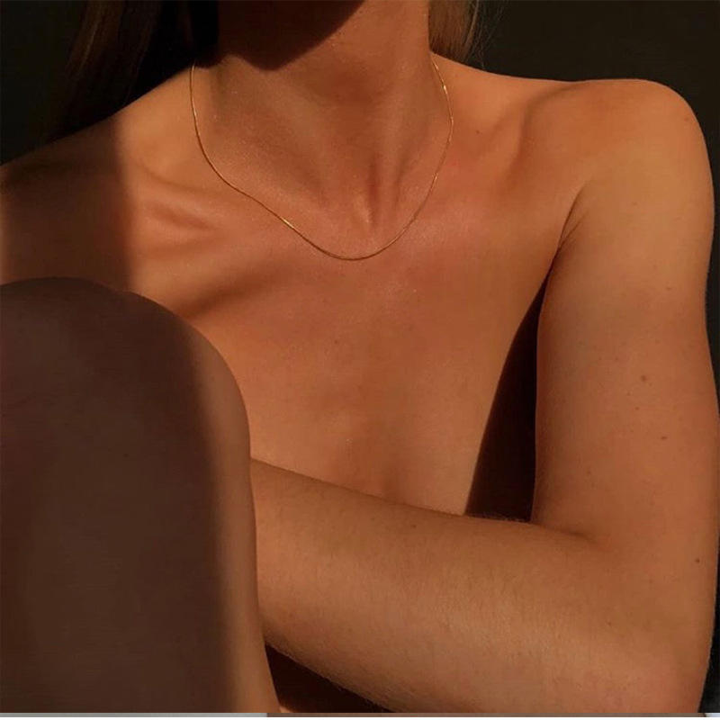 Sleek Dainty Gold Chain Necklace
