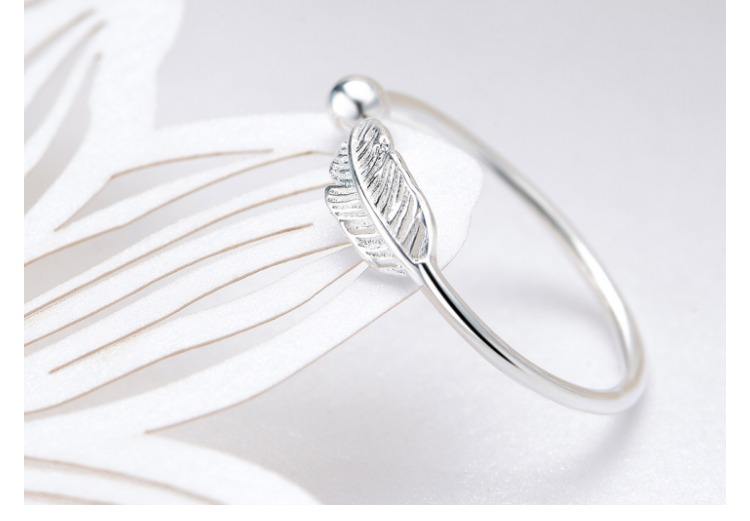 Silver Whisper Feather Ring