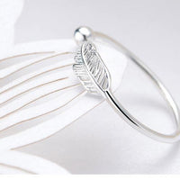 Silver Whisper Feather Ring