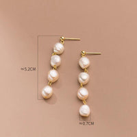 Celestia Baroque Pearl Tassel Earrings