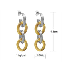 Two-Tone Embossed Link Chain Bracelet