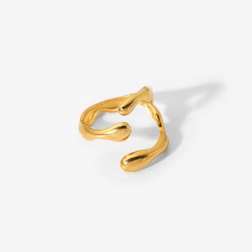 Twin Pearl Open Ring