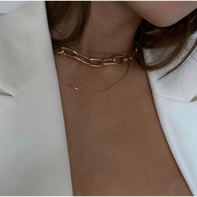 Sleek Dainty Gold Chain Necklace